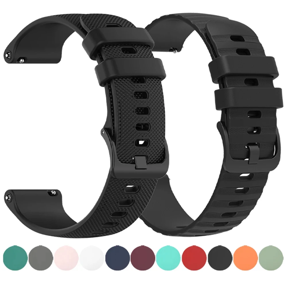 Correa de silicona de 20mm y 22mm para Garmin Venu 3 Sq2 Plus, pulseras Forerunner 265 255 245 165 Music Vivoactive 6 5 4 3