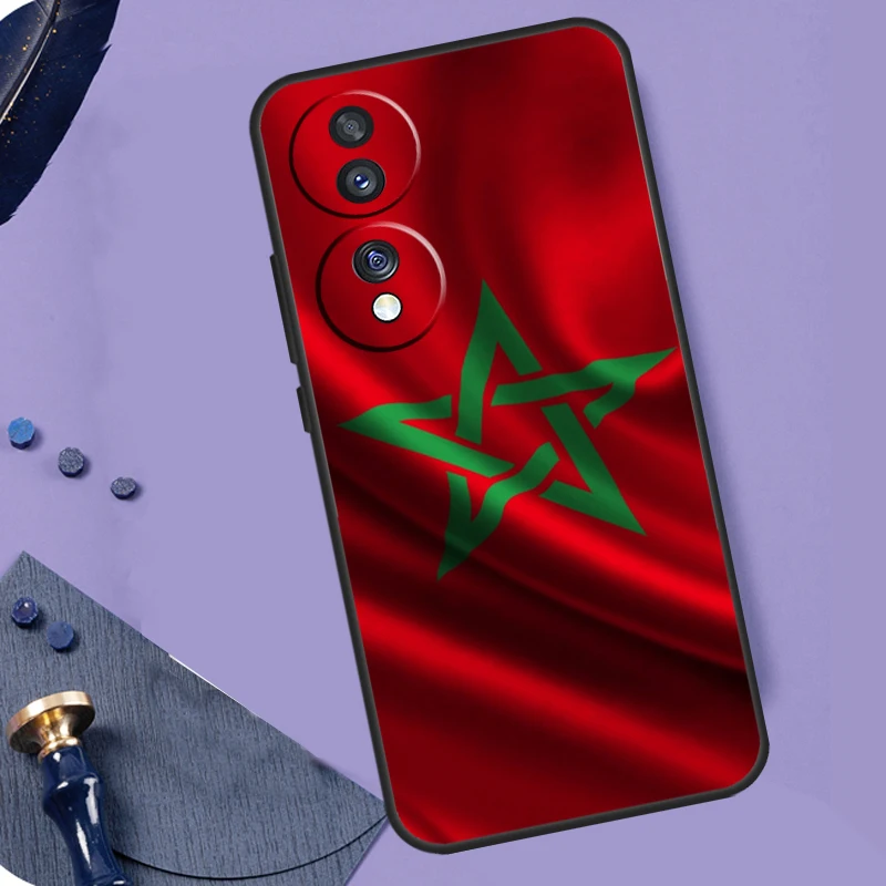 Funda con bandera marroquí de Marruecos para Honor 400 200 Pro 50 70 90 X9a X9b X9c X9d X8a X8b X8c Magic 7 Lite 5 6 8 Pro Coque - imagen 4
