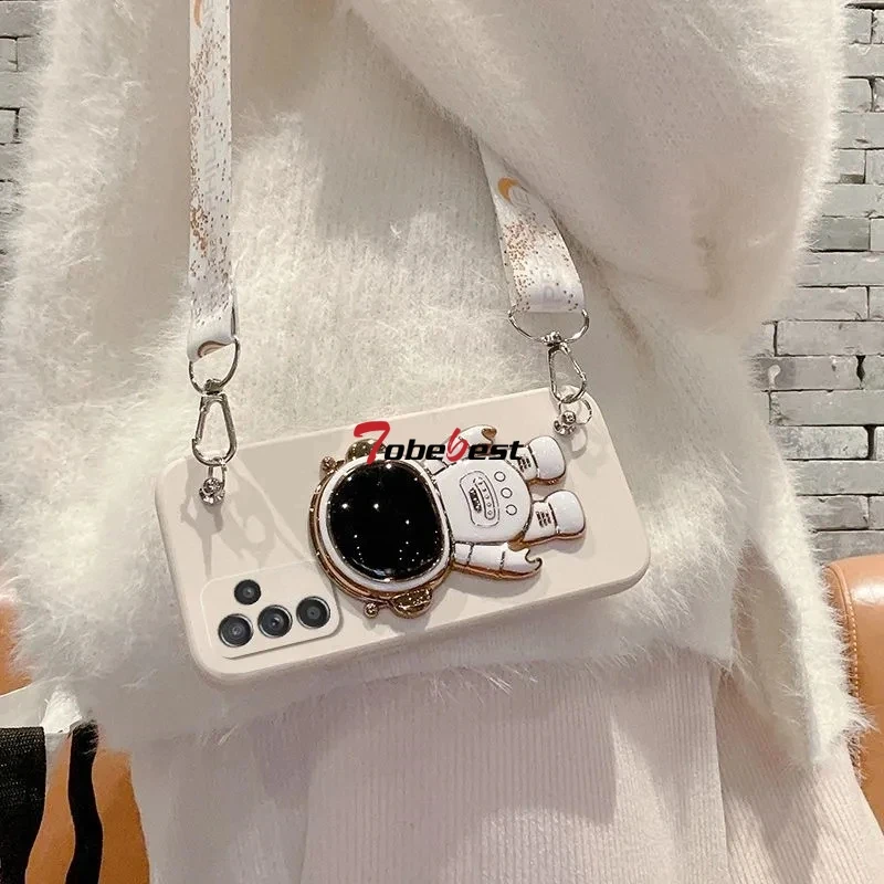 Funda cruzada con soporte de astronauta para Samsung Galaxy A16 A26 A36 A56 A06 A15 A25 A35 A55 A14 A24 A34 A54 5G - imagen 5
