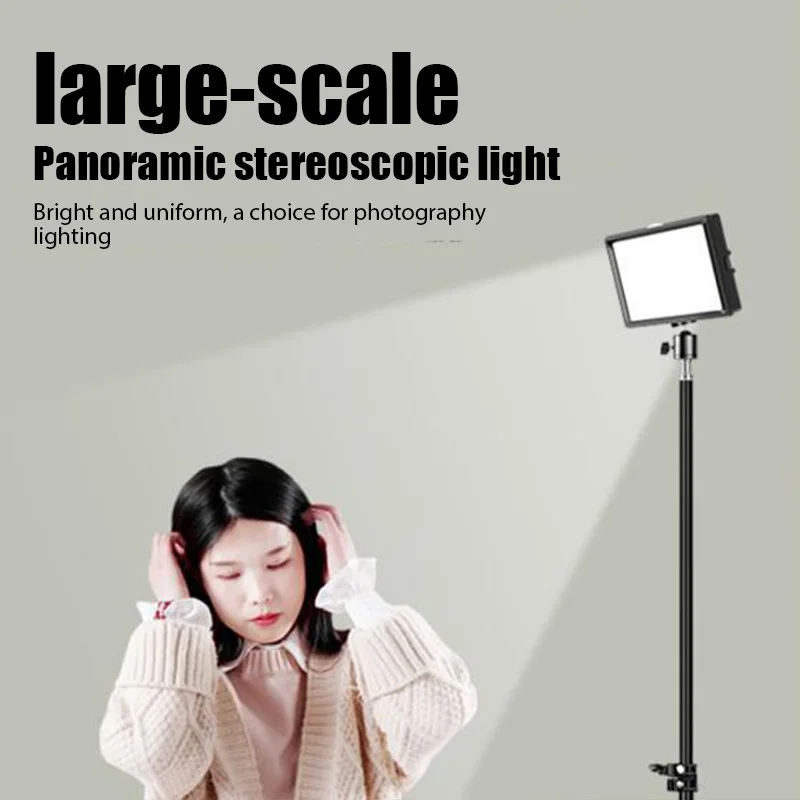XMSJ-Lámpara de relleno de pantalla plana regulable para fotografía, luz LED de vídeo de 3000-6000K para transmisión en vivo, Panel de luz de estudio fotográfico, 8 pulgadas - imagen 4