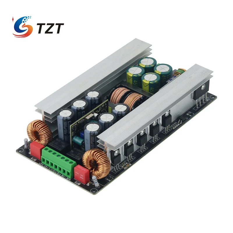 Amplificador de potencia digital estéreo TZT IRS2092S con fuente de alimentación conmutada LCC 600W * 2/700W * 2 se puede romper con protección de altavoces