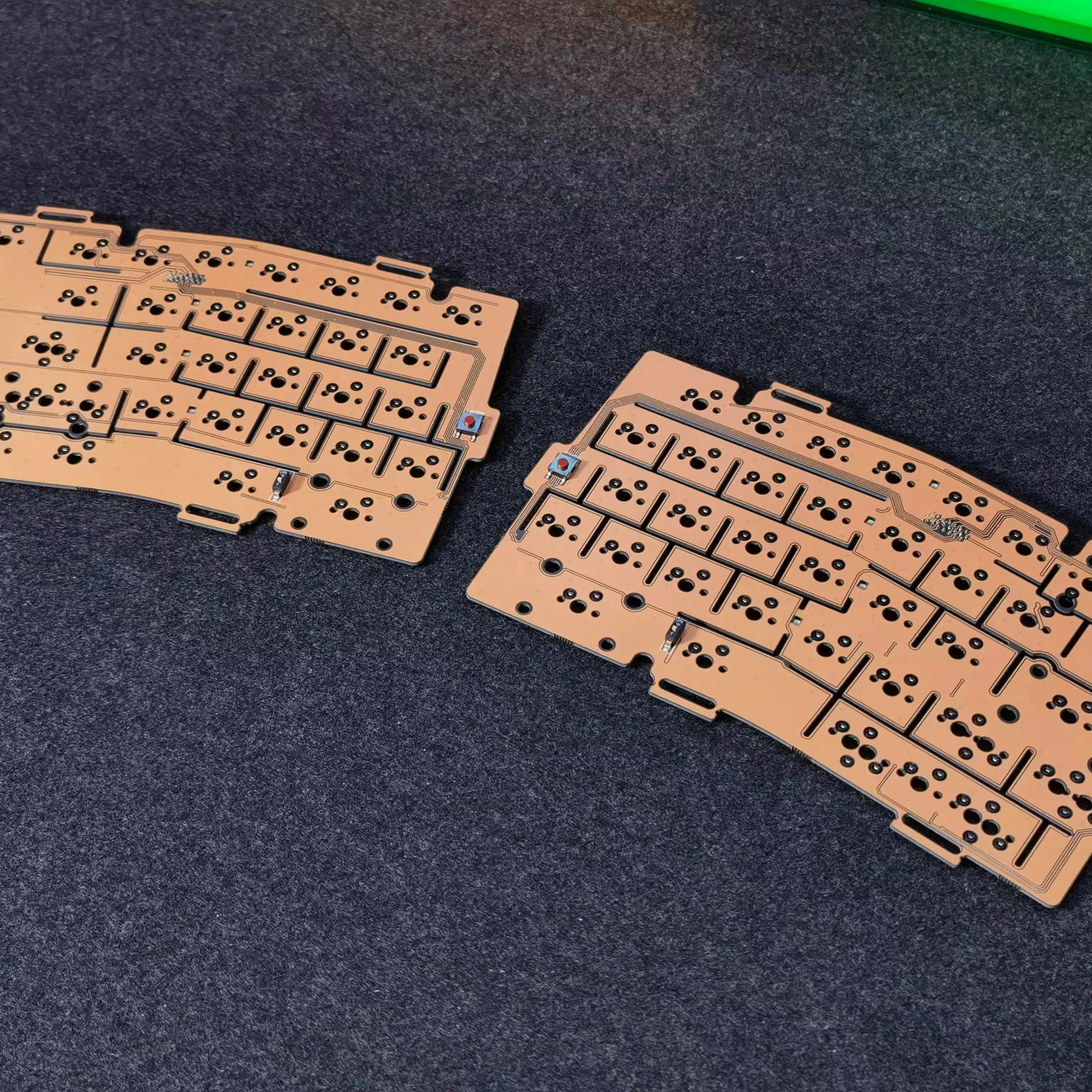 Teclado PCB Original para QK Alice Duo, Teclado mecánico dividido, placa de posicionamiento de aluminio, accesorio personalizado para jugadores de PC DIY - imagen 2