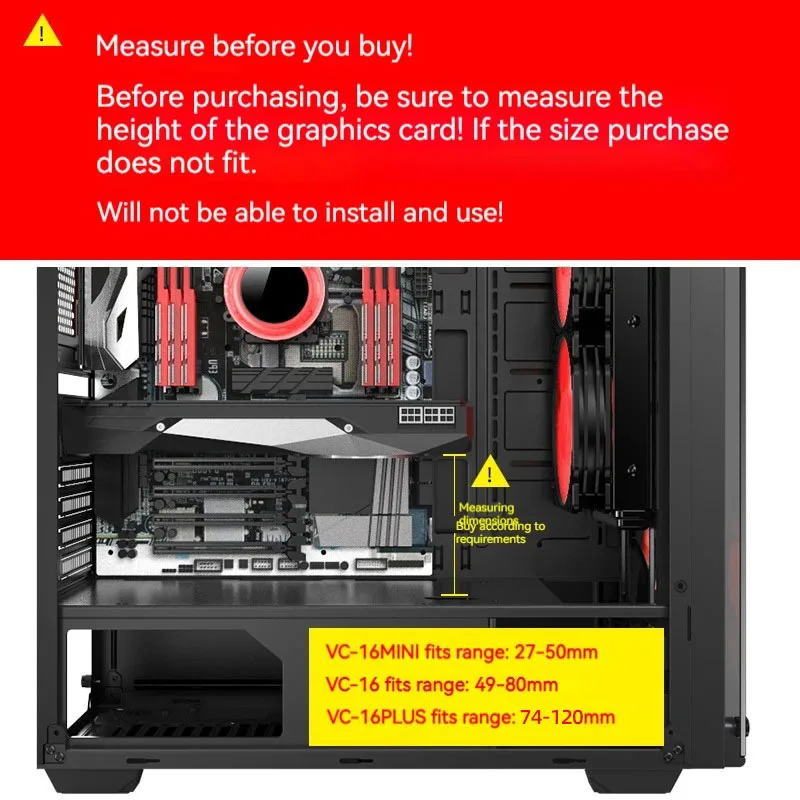 TEUCER VC-16 Soporte GPU Vertical Giratorio para Tarjeta Gráfica - imagen 2