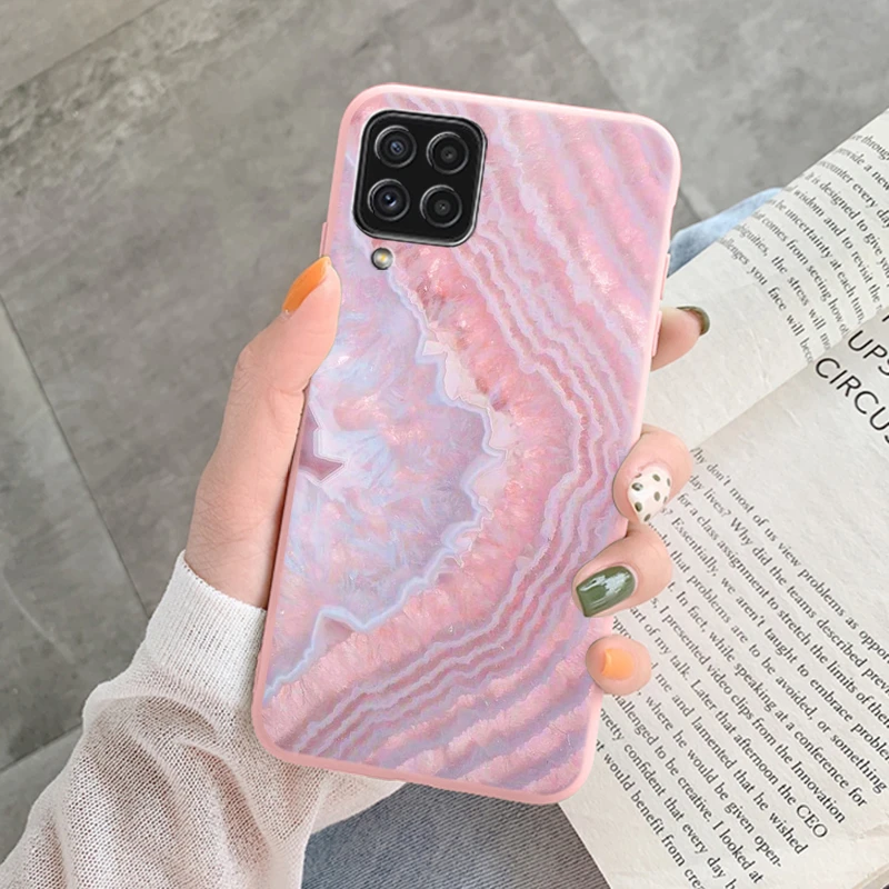 Funda de teléfono con diseño de mármol para Samsung Galaxy A12 F12 M12 A22 Funda protectora suave Funda para Samsung A 12 22 M Coque transparente - imagen 5