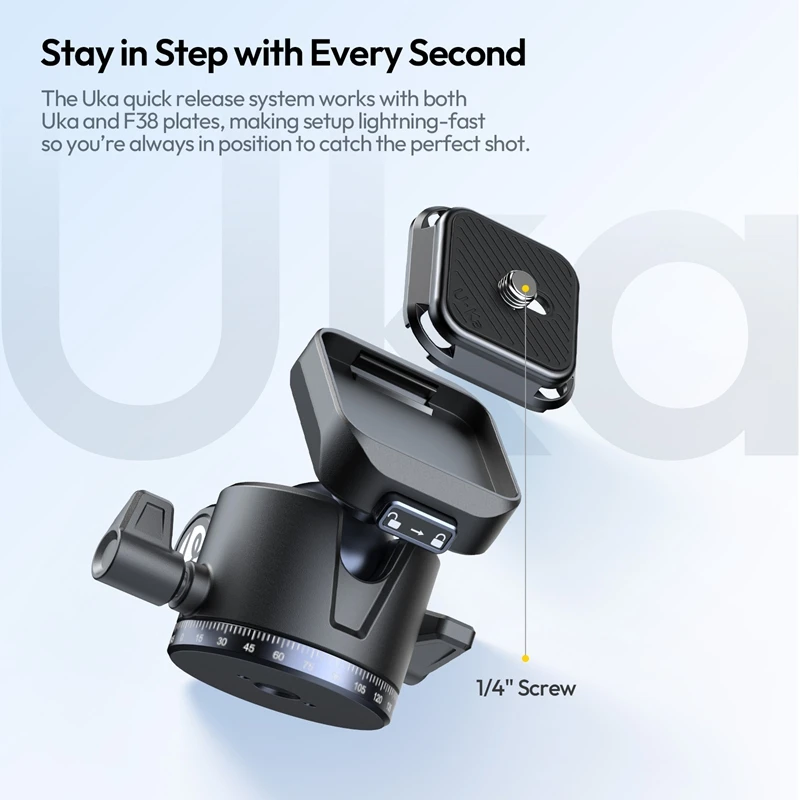 Trípode de viaje Ulanzi OMBRA II 10KG Carga 360 °   Cabezal de bola de rotación para cámara de fotografía Smartphone al aire libre con liberación rápida Uka - imagen 4