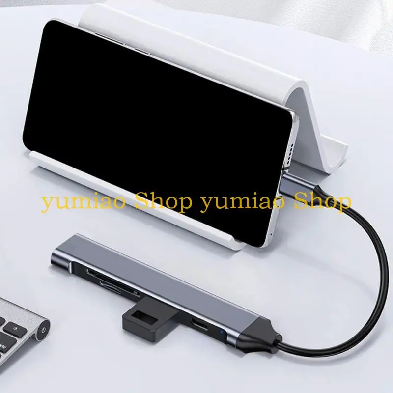 587b 5 puertos USB Tipo C Hub a 5port Tipo C USB3.0 2.0 CUBLO DEL ADAPTER TARJETA PARA - imagen 5