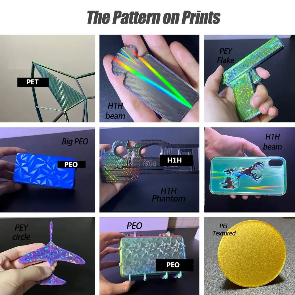 Placa de construcción X1C P1P P1S A1 X1 para placa de laboratorio Bambu hoja de PEI suave PEO PET para impresora 3D Bambulabs X1 P1P placa de construcción de cama térmica - imagen 2