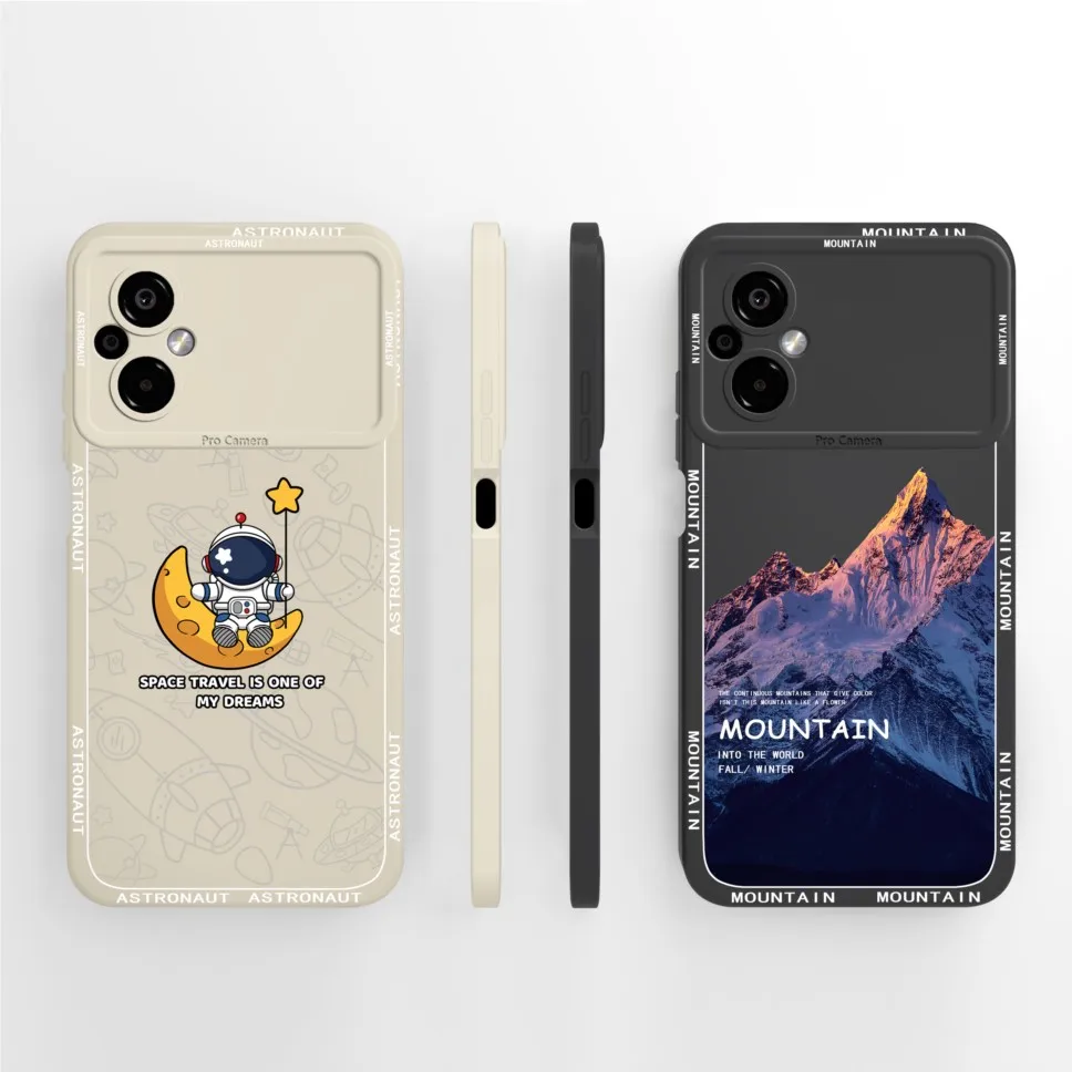 Para Xiaomi Poco M5 M5S funda de teléfono encantador astronauta dibujos animados suave silicona protección de cámara parachoques para Poco M 5 Capa de alta calidad