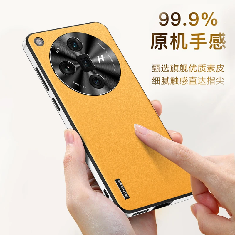 Fundas de cuero de lujo para OPPO Find X8 Pro X7, funda protectora trasera de cámara Ultra Metal para Find X8 Pro X7, parachoques Ultra a prueba de golpes - imagen 2