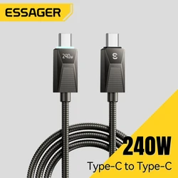 Essager Cable USB-C Carga Ultrarrápida Acero para iPhone 16 15 Pro Max