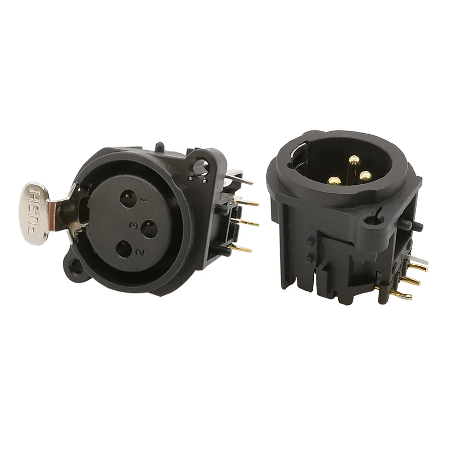 Conector XLR de 2 piezas, de 3 pines conector macho, conector hembra para montaje en Panel, adaptador de altavoz de Audio - imagen 3