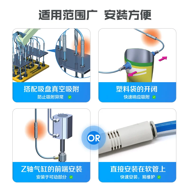 10 Uds SMC tipo generador de alto vacío ZU05S ZU07S eyector de presión negativa directa 05/07L - imagen 4