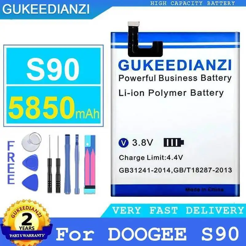 Batería del teléfono móvil del alto rendimiento 5850Mah para la carga rápida de Doogee S90