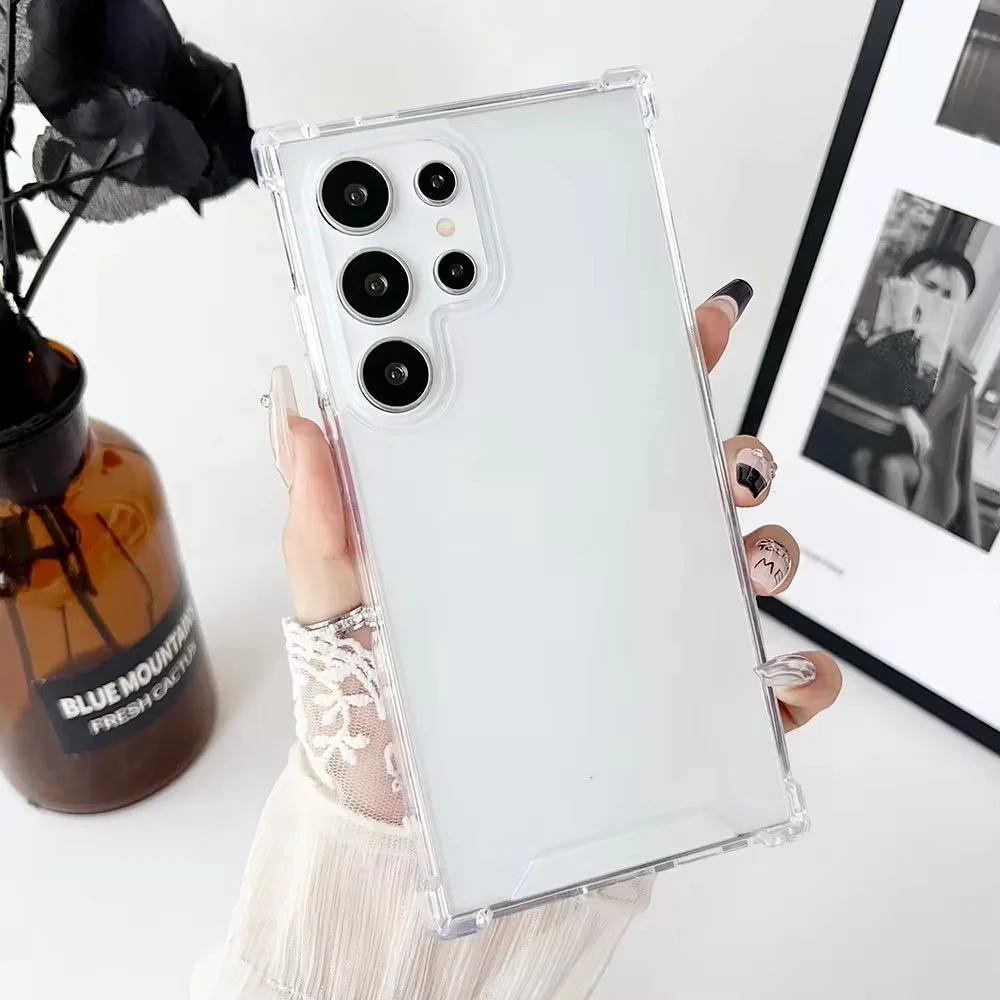 Funda acrílica transparente a prueba de golpes para Samsung S24, S23, S22, Note 20, 10 Plus, Ultra FE, A55, A35, A25, A15, A54, A34, A24, A14, A73, cubierta dura - imagen 2