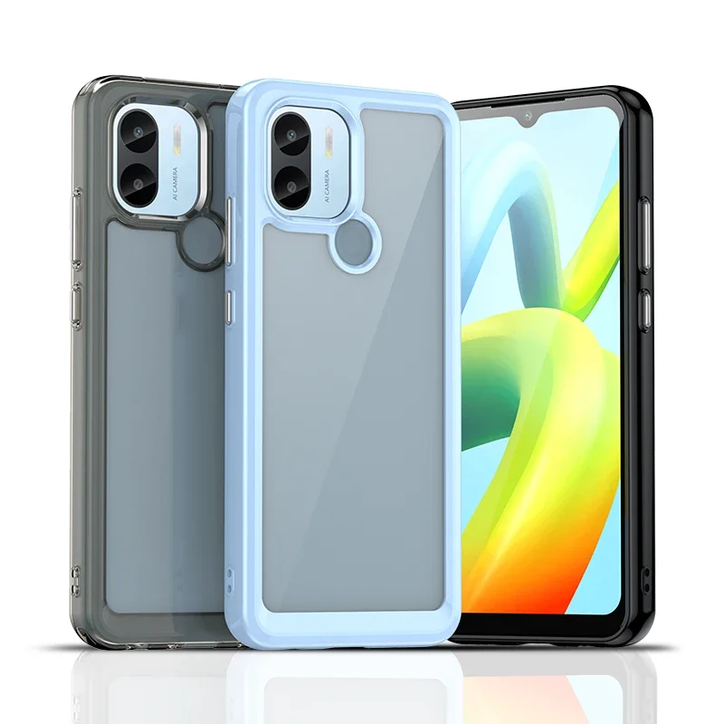 Funda protectora colorida para Redmi A1 +/A2 +/Poco C50/C51, cubierta trasera a prueba de golpes