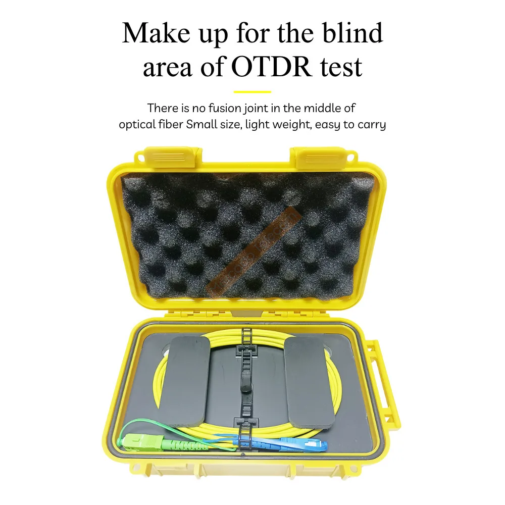Eliminador de zona muerta SC/UPC-SC/APC, anillos de fibra, caja de cable de lanzamiento OTDR de fibra óptica 500m 1Km 2Km SM 1310/1550nm - imagen 5
