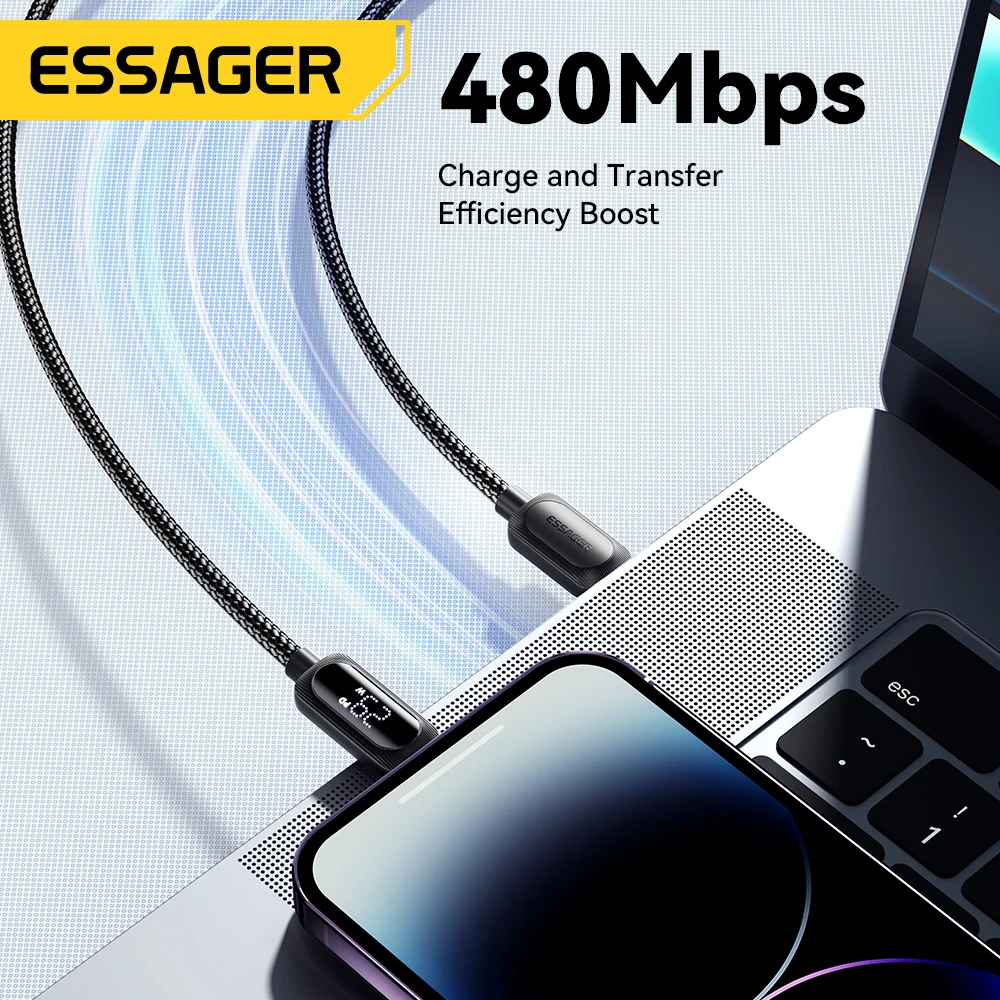 Essager Cable USB-C PD Carga Rápida para iPhone 14/13/12/11 Pro Max - imagen 5