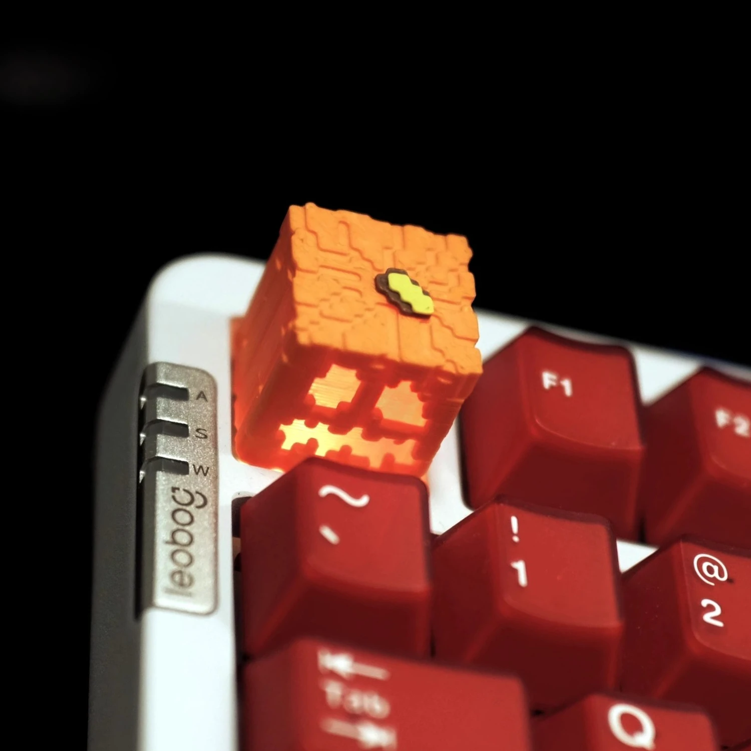 Teclas de linterna de calabaza My World, teclas de juego 3D personalizadas para teclado mecánico DIY, llave ESC translúcida de resina para Halloween, 1 ud. - imagen 2