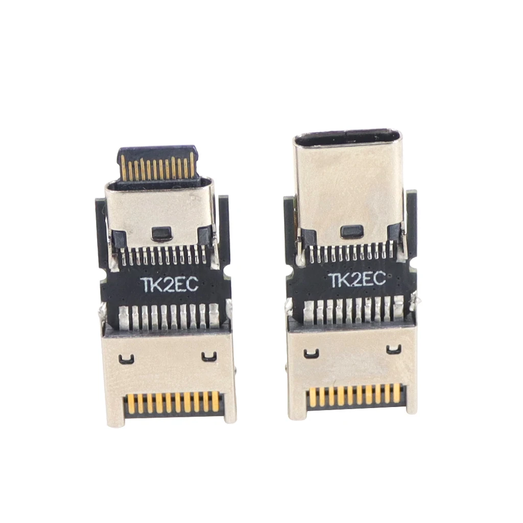 Tipo-E USB3.2 Gen2 a tipo C macho a hembra USB3.1 10Gbps adaptador de conector frontal tipo e para expansión de placa base de computadora - imagen 5