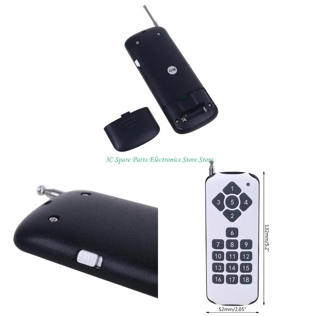 SZ 18CH Channel RF ASK Control remoto 433MHz 18 para transmisión inalámbrica clave potencia