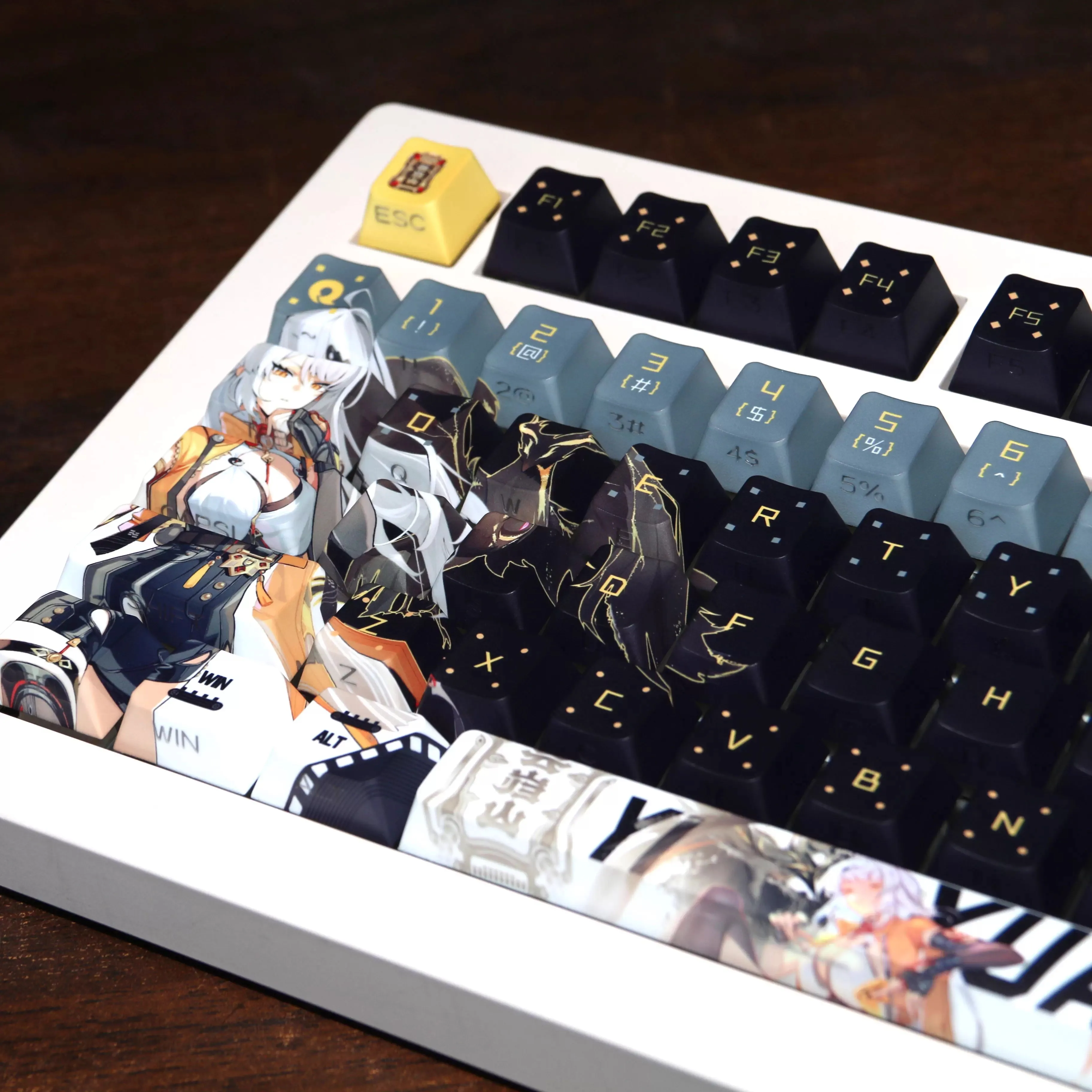 MiFuny-Juego de teclas con tema de Anime Yixuan, Sub Keycap PBT, perfil de cereza, teclas personalizadas para juegos, teclado mecánico, regalos de dibujos animados - imagen 4