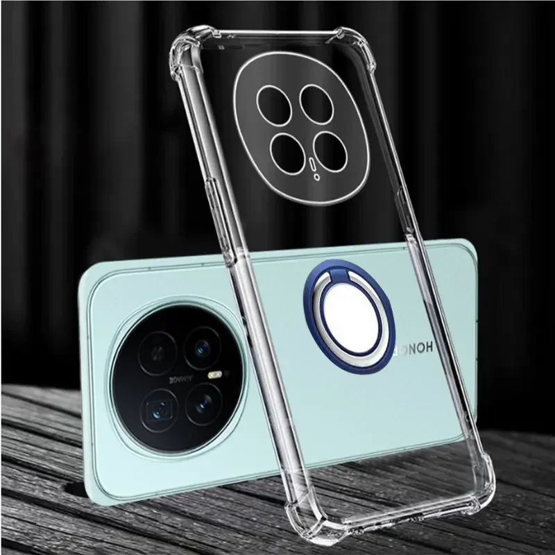 Para Honor Magic 8 Pro 8lite cubierta transparente con soporte de anillo para Honor Maigc 8 Pro 8Lite Airbag funda de teléfono de silicona suave a prueba de golpes - imagen 4