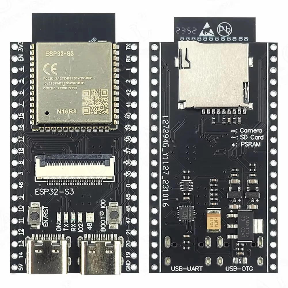 ESP32-S3 N16R8 Placa de desarrollo 2,4G Wifi BT módulo de cámara OV2640 OV5640 8MB PSRAM 16MB FLASH ESP32 S3 N16R8 CAM - imagen 2