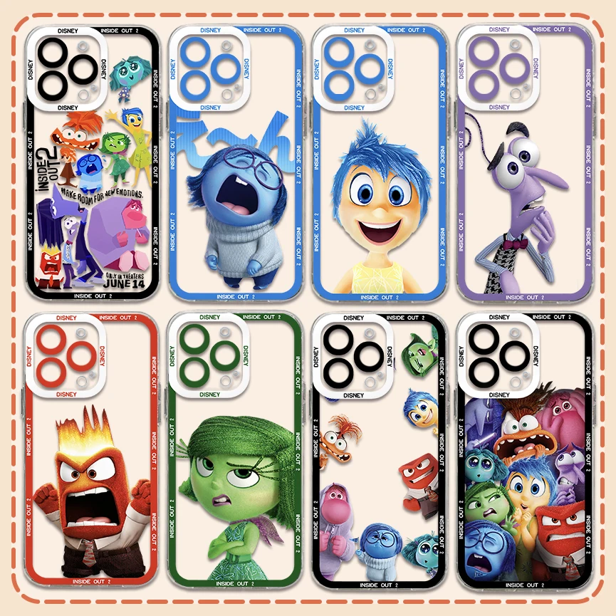 Inside Out 2 nueva funda de teléfono bonita Disneys para Xiaomi Redmi Note 13 12 12C 11 10 10C 13C 10s 9 9s 9A 9T 9C 8 7 Pro Max 4G 5G