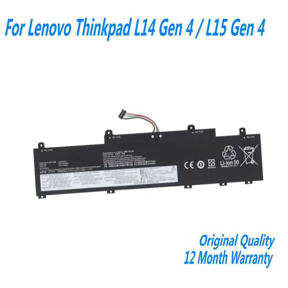 11,31 V 46,5Wh 4112mAh L22M3P70 L22X3P70 L22B3P70 batería del ordenador portátil para Lenovo Thinkpad L14 Gen 4 / Thinkpad L15 Gen 4 Series