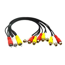 Adaptador RCA 3 Macho a 6 Hembra Divisor Audio Video
