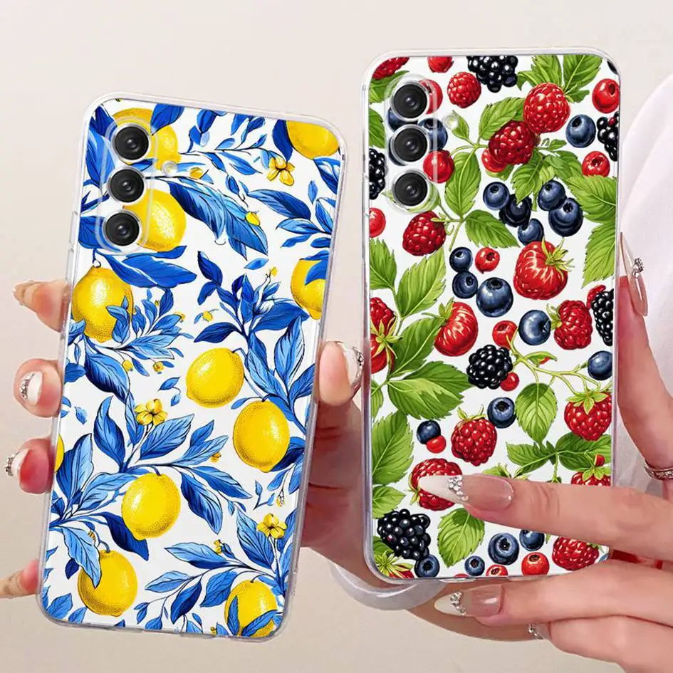 Para Samsung Galaxy A14 funda SM-145F funda de silicona transparente moda flor suave carcasa de teléfono para Samsung A24 A34 A54 5G parachoques - imagen 3