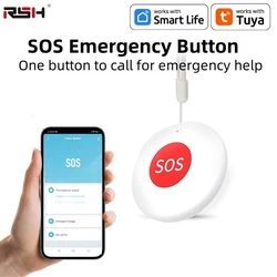 Tuya Botón SOS Zigbee/WiFi con pulsador colgante para emergencias