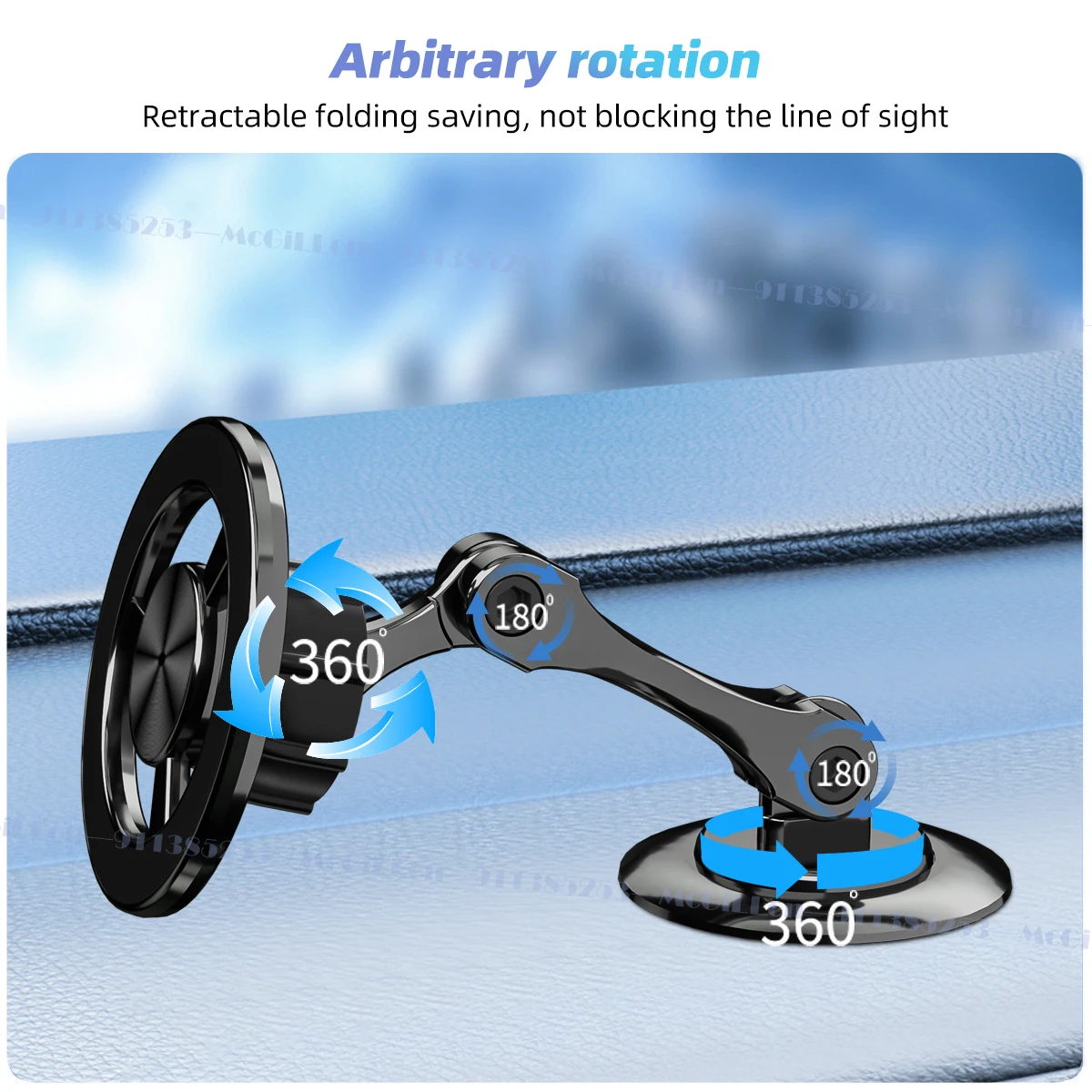 McGiLLon Magsafe-soporte magnético de Metal para teléfono de coche, giratorio de 360 °, plegable, con imán para ventilación de aire, GPS, para todos los teléfonos - imagen 5