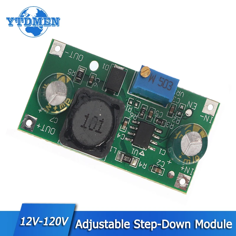 DC-DC 48V 60V 100V a 1,25 V-48V placa de módulo reductor ajustable convertidor de fuente de alimentación Buck de voltaje 1,8 V 2,5 V 3,3 V 5V 9V 12V - imagen 2