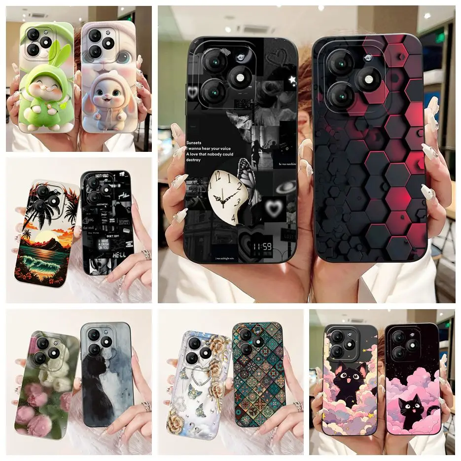 Para Itel A70 funda A665L única cubierta pintada de caramelo funda de teléfono de silicona suave para Itel A60 A60s A662LM ItelA60 ItelA70 Fundas bolsas
