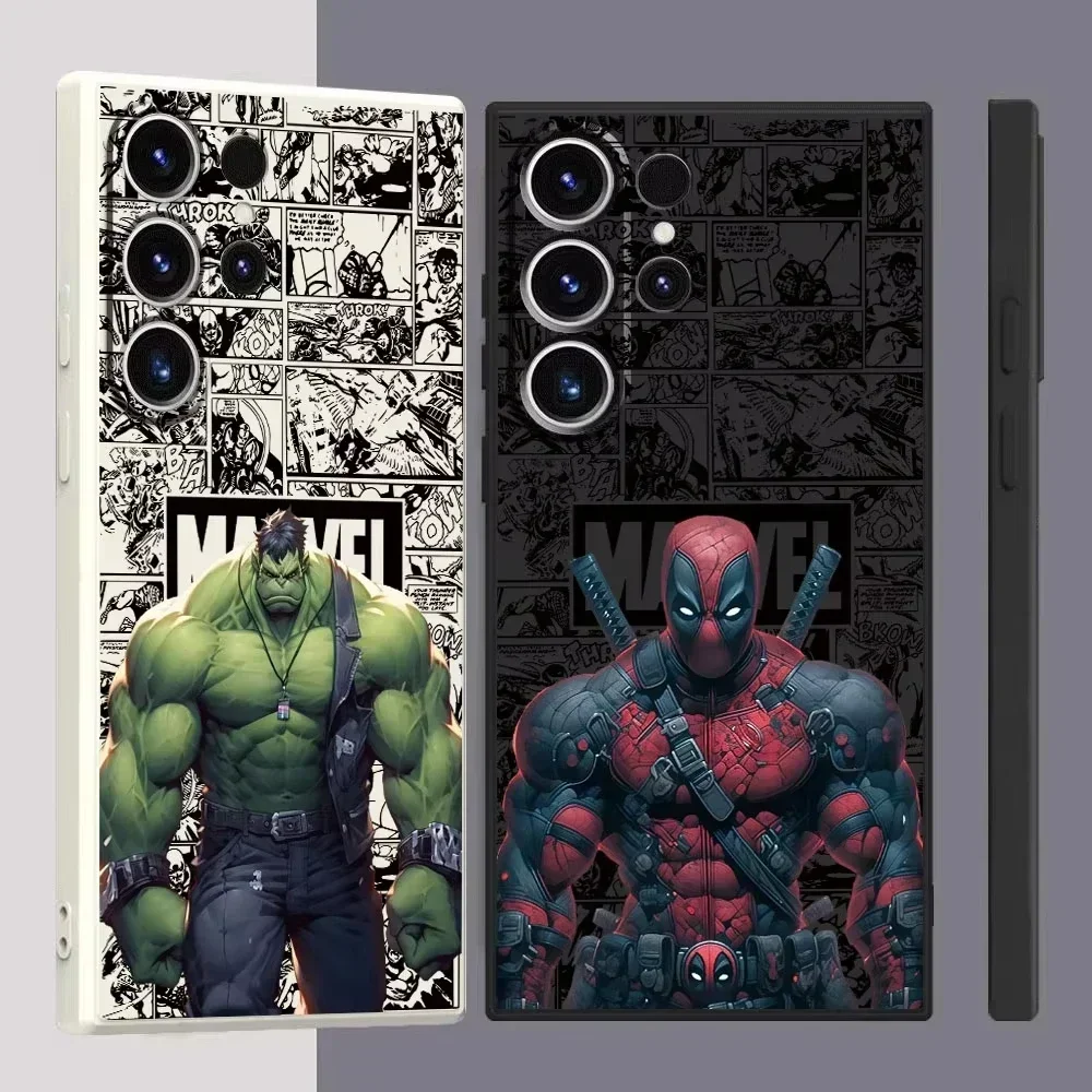 Funda de teléfono S25 Ultra Marvel Wolverine Hulk Deadpool para Samsung Galaxy S24 Ultra S23FE S22 S20 Plus A51 A54 A55 A71 A72 - imagen 2