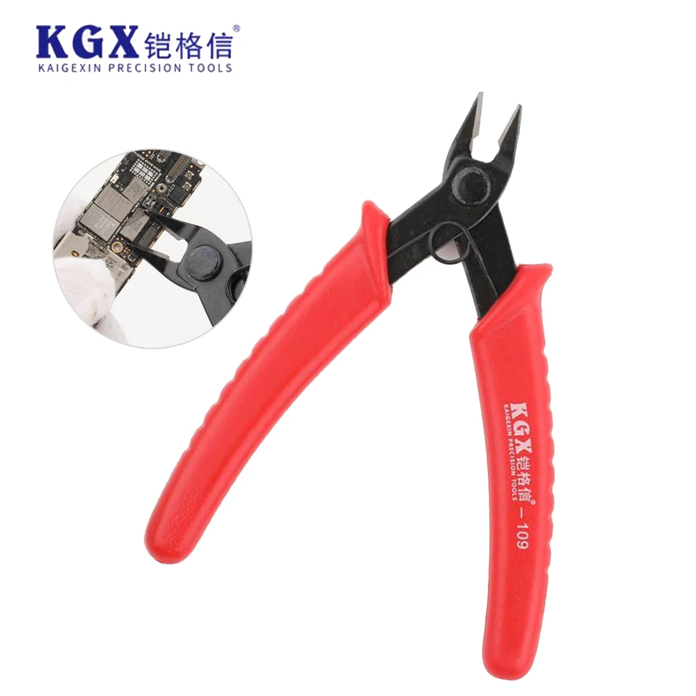KAIGEXIN K-109 alicates diagonales para reparación de teléfonos móviles placa base PCB Chip componente electrónico alicates de corte de sujeción herramienta