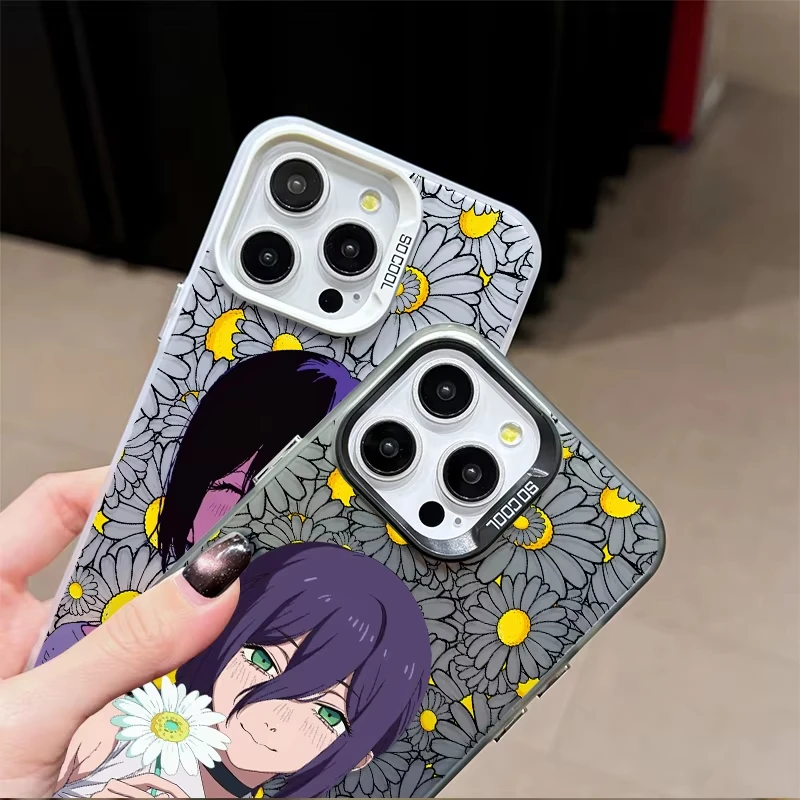 Funda esmerilada de Anime C-Chainsaw Mans para Xiaomi Redmi Note 14 13 12 10 Pro Plus 11S 14C 13C 12C 9C 11S K70 K60 A2 cubierta acrílica - imagen 3