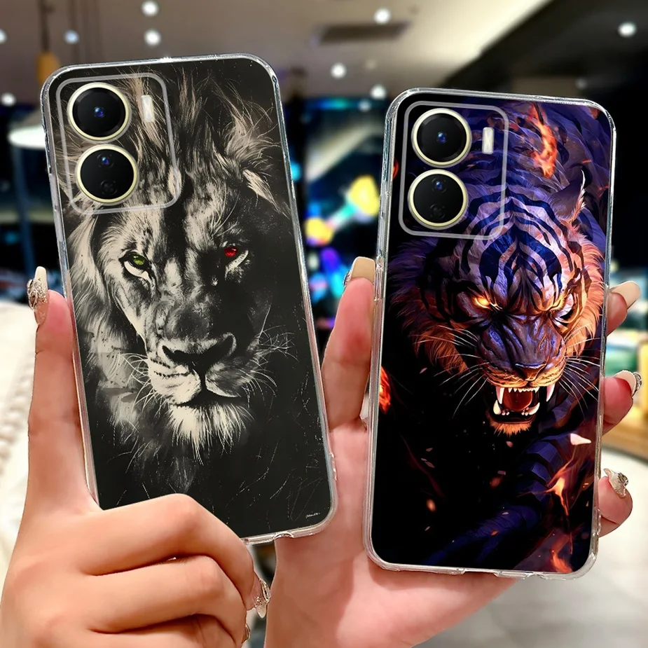 Para Vivo Y16 4G funda V2204 V2214 Cool Dragon cubierta pintada funda de teléfono de silicona suave para Vivo Y56 V2225 Y 16 VivoY16 VivoY56 bolsas - imagen 2