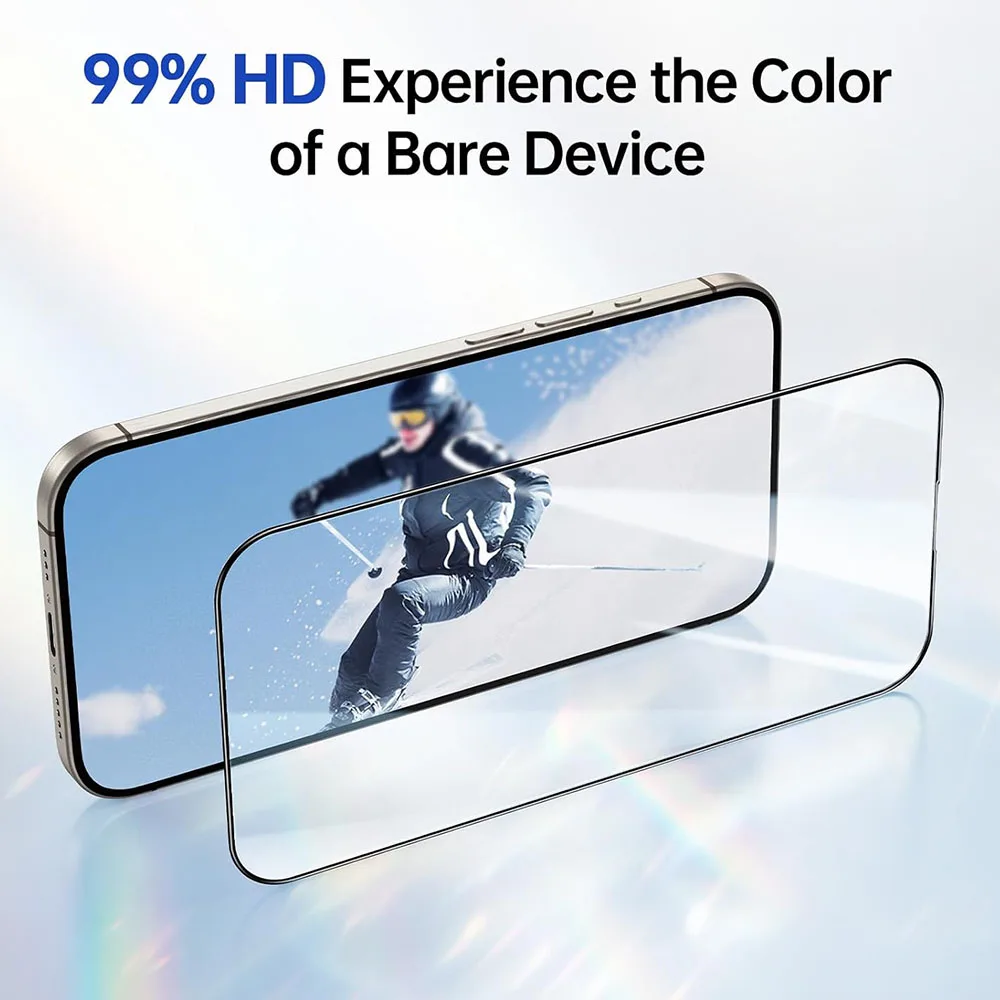 4 Uds cubierta completa de vidrio templado para iPhone 16 15 13 13 12 11 Pro Max Plus Protector de pantalla antiexplosión para iPhone XR Xs Max vidrio - imagen 5