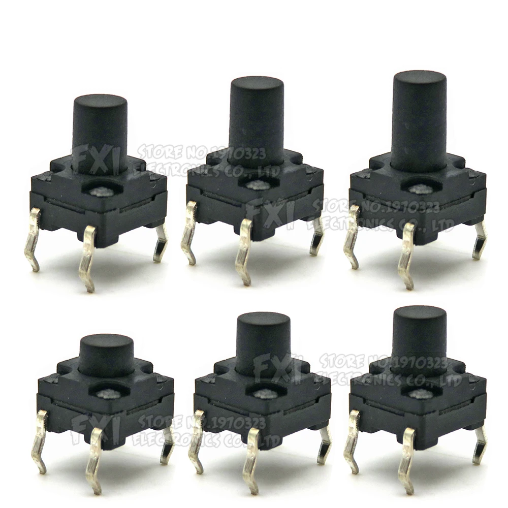 20 piezas 6X6 PCB táctil Mini interruptor de botón SMD DIP 4pin Micro interruptor 6*6*4,3/5/6/7/8 Mm 6x6*4,3mm 5mm 6mm 7mm 8mm impermeable - imagen 2