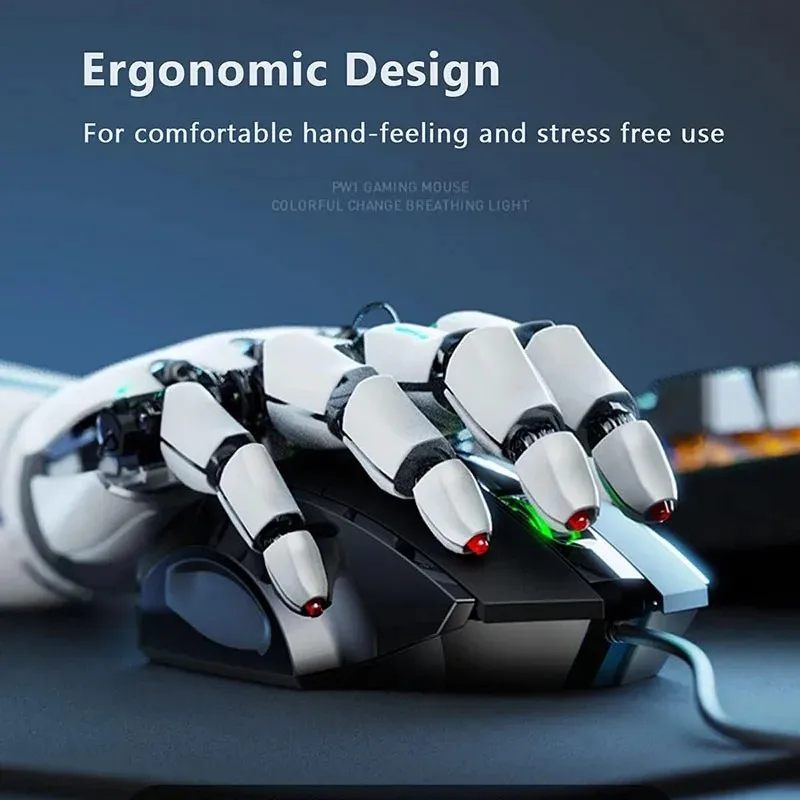 Ratón para juegos con cable interno Definición de programación macro para ajustar el ratón de oficina silencioso DPI - imagen 5