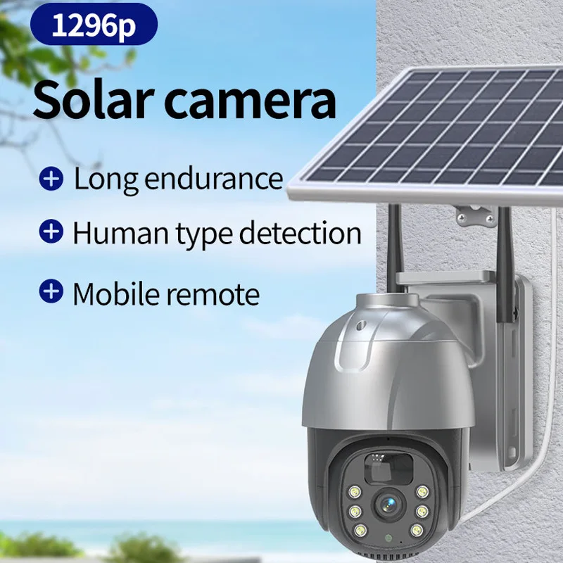 Cámara de vigilancia solar 4G WiFi con panel solar, 360°, 4 MP, 1080P HD, bidireccional, CCTV, seguridad para exteriores, impermeable, seguimiento automático, ZP3, visión nocturna, detección de movimiento.