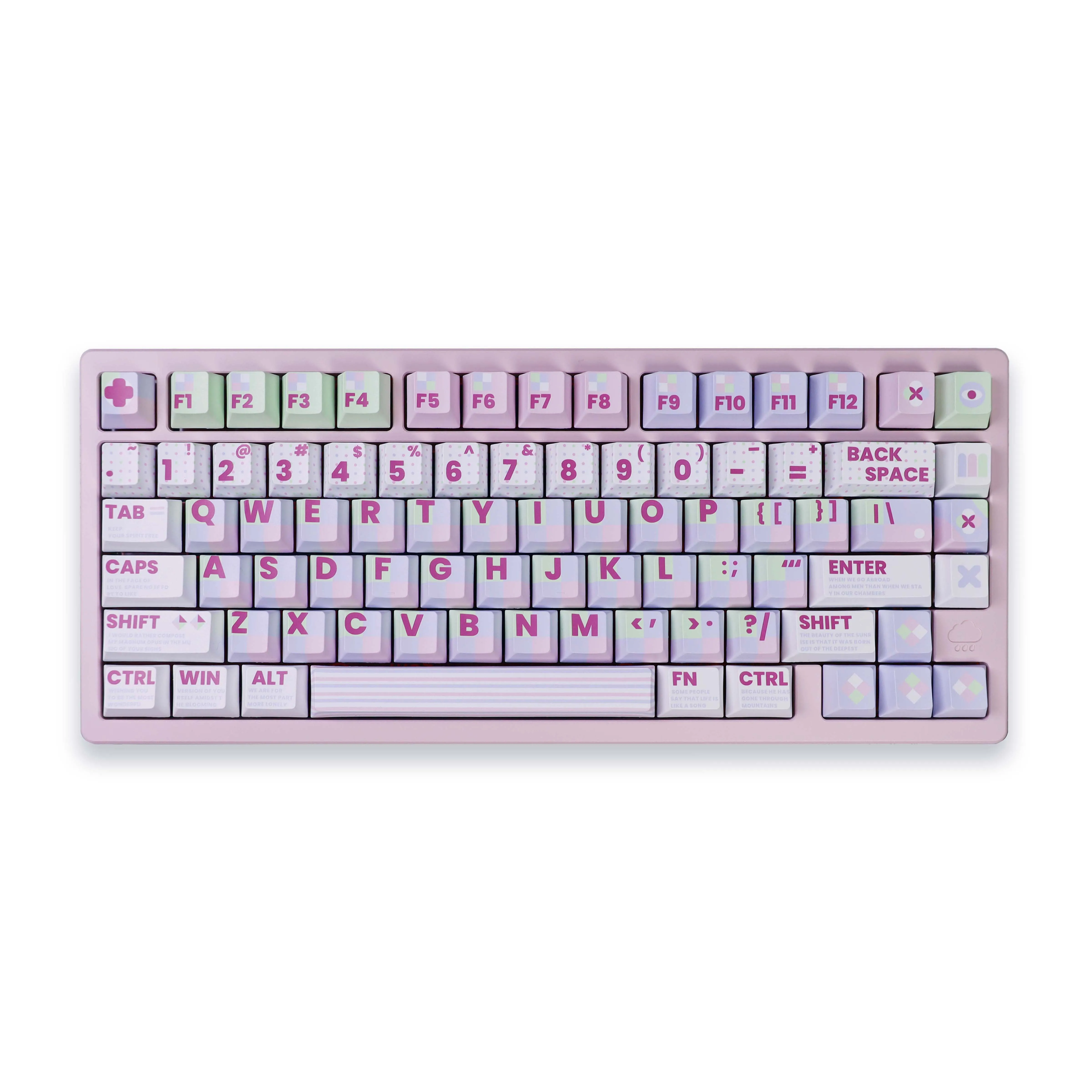 Juego de teclas con tema de pulso de corazón, perfil de cereza PBT, 167 teclas, teclas originales personalizadas hechas a mano para teclado mecánico, regalo DIY - imagen 5