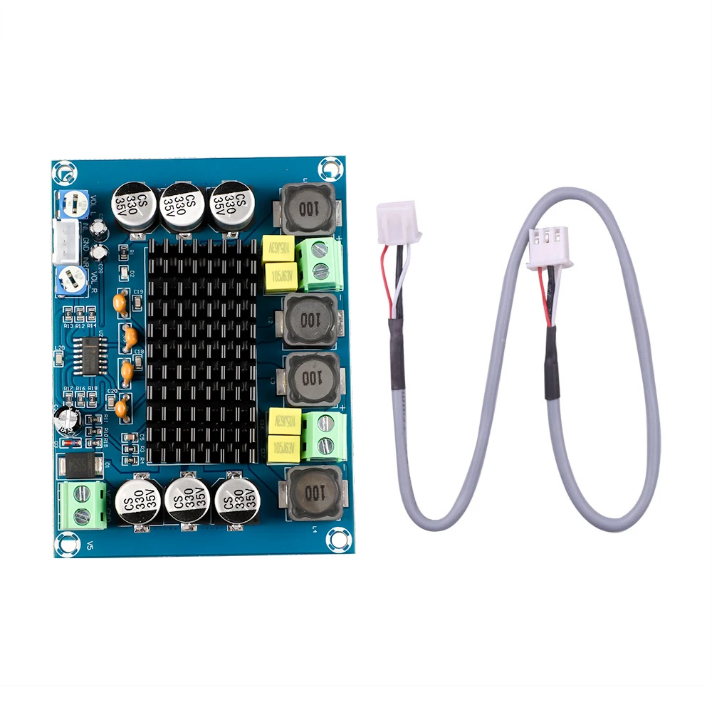 Placa amplificadora de Audio DC 12V 24V 2*120W, placa amplificadora de potencia de Audio Digital estéreo de doble canal de alta potencia para altavoz y música - imagen 3