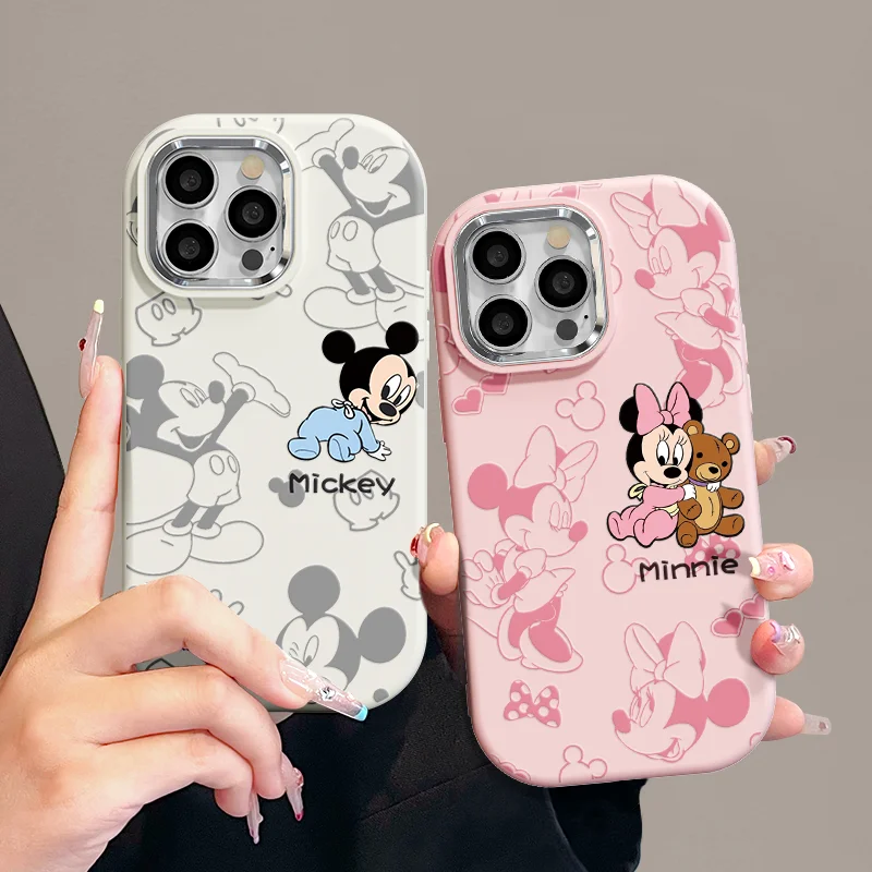 Funda de teléfono Disney Mickey Minnie para Samsung Galaxy A56 A54 A16 A15 5G A25 A35 A36 A26 S25 Ultra S24 S22 S23 Plus S24 S20 S21 FE - imagen 2