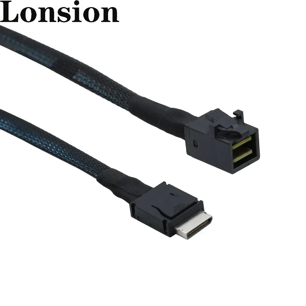 Cable PCIe Oculink SFF-8611 4i a Mini SAS SFF-8643 - Cable de transferencia de datos de alta velocidad para SSD/GPU/Server - imagen 3