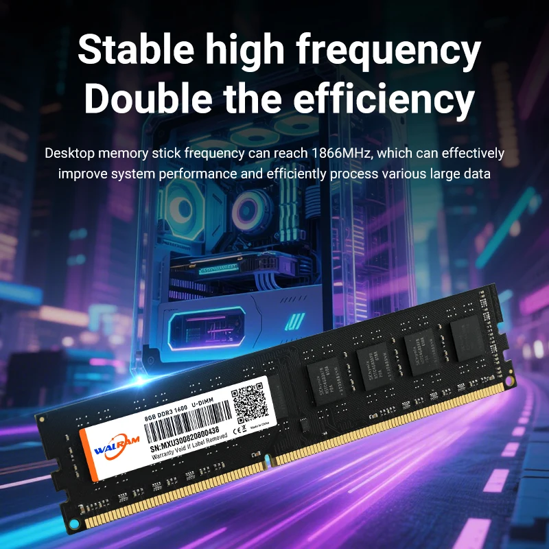 Walram DDR4 2666MHz Memoria Ram DDR3 8GB 1600MHz Ram DDR4 16GB 32GB 4GB 2400Mhz 1333MHz Udimm Memoria interna para PC de escritorio - imagen 3