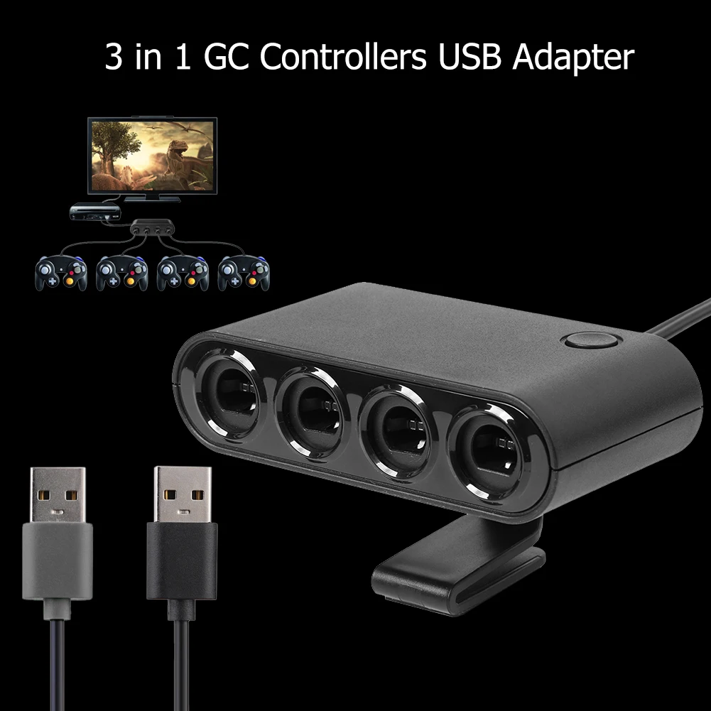 Convertidor de 4 puertos para controlador GameCube GC, adaptador USB apto para Nintendo Switch Wiiu/consola de PC, juego de lucha - imagen 2