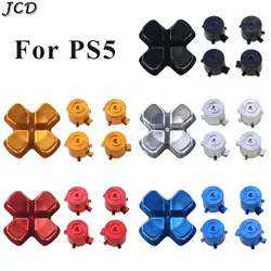 JCD Botones Aluminio PS5 DualSense – D-Pad y Teclas ABXY Bullets